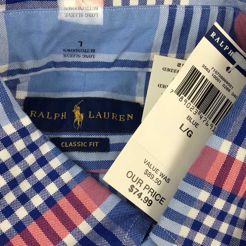 NEW Ralph Lauren button down size L - Picture 2 of 5